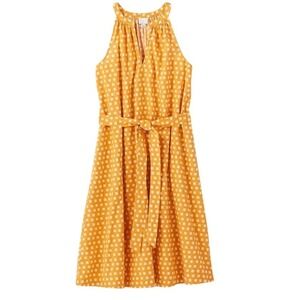 A New‎ Day Women's Orange Geometric Print Halter Neck Midi Dress Size Small